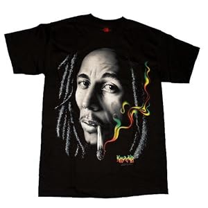TS552 Bob Marley Rasta Smoke T-Shirt