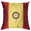 Decorative Handmade Silky Pale Goldenrod & Red Cushion Cover / Pillow Sham - Golden Sunflower Design