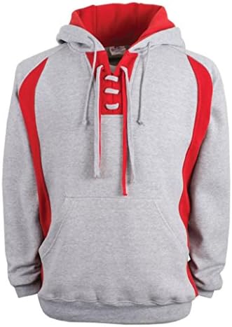 Game Sportswear Freestyle Laced Hockey Hoodie X-Large Grey/Red
