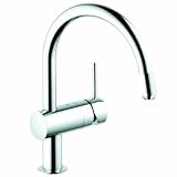 Grohe 32511000 Minta Einhand Sp&uuml;ltischbatterie / Einlochmontage / herausziehbarer Strahlregler / Niederdruck f&uuml;r offene Warmwasserbereiter