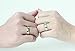 Stainless Steel Couple Ring Two Tone CZ Cubic Zirconia Promise Engagement Wedding Band,Silver
