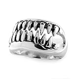 Sterling Teeth - Jaws of Death Ring - Sizes 6 to 10