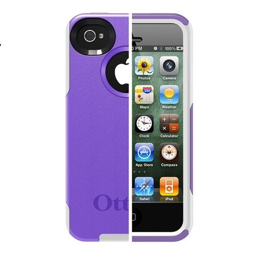 Otterbox Commuter Series Hybrid Case for iPhone 4 & 4S - Retail Packaging - Purple 10/White Otterbox Commuter Series Hybrid Case for iPhone 4 & 4S - Retail Packaging - Purple 10/White