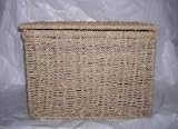 Seagrass Lidded Storage Box - single weave (L)