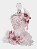 Victorian Pink Rose Dress Perfume Bottle Holder 6"