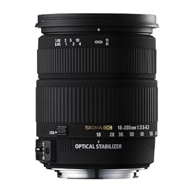 Sigma AF 18-200mm f/3.5-6.3 DC OS (Optical Stabilizer) Zoom Lens for Nikon Digital SLR Cameras