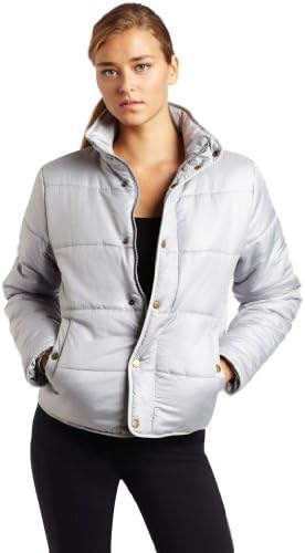 Women's Classic Bomber With No Hood, Metallic Grey, Medium