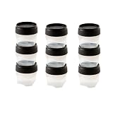 Mini Condiment Container (set of 9) with Black Lid