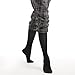Fytto 1020 Women’s Compression Socks, Opaque 15-20mmHg Hosiery, Flight Stockings – Smooth-Knit Professional Support for Business & Travel, Classic Black, Medium