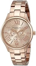 Stuhrling Original Symphony Regent Lady Majestic Women's Quartz Watch with Rose Gold Dial Analogue Display and Rose Gold Plated Stainless Steel Bracelet 391L.04