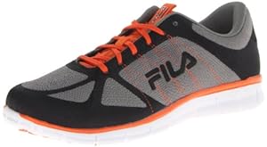 Fila Men's Speedweave Running Shoe,Monument/Pewter/Vibrant Orange,10 M US