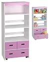 KINDERMÖBEL Regal Schrank GROSS Kommode ROSA WEISS NEU
