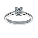 Platinum 33pt Certified Diamond Princess Cut Solitaire Ring