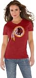 Washington Redskins Red Women's Primary Logo Tri Blend V Neck T-Shirt- by Alyssa Milano