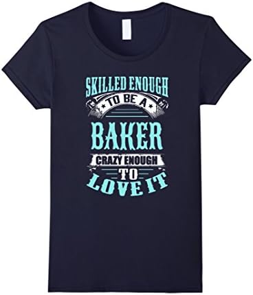 Women's Bakers Shirt - Crazy Bakers Shirt Large Navy