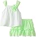 Little Lass Baby Girls' Chiffon Dot Top with Skirt Set