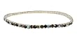 Anklet - A9 - Swarovski (tm) Crystal - Stretch ~ Jet & Smoky Topaz (Black & Brown)