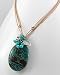 Green and Brown Stone with Turquoise Beads Necklace