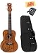 Luna Maluhia (Peace) Concert Ukulele Bundle with Hardshell Case, Tuner, and Polishing Cloth Luna Maluhia (Peace) Concert Ukulele Bundle with Hardshell Case, Tuner, and Polishing Cloth