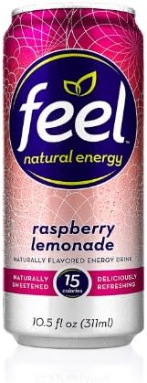 FEEL Natural Energy Raspberry Lemonade (Pack of 12)