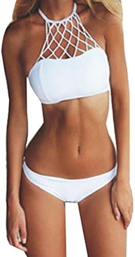 Haipat Vintage Sexy 2 Piece Bandage Bandeau Swimsuit Swimwear Bikini Set (Medium)