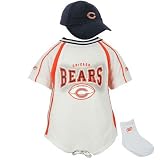 Reebok Chicago Bears White Infant 3-Piece Creeper Set
