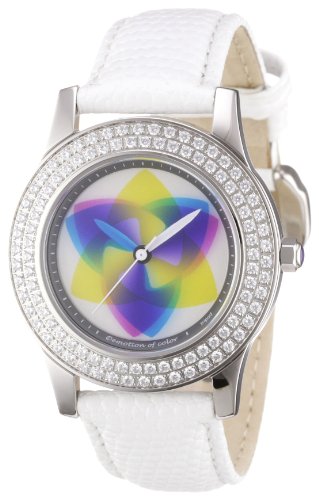 Rainbow e-motion of color Damen-Armbanduhr Elegancia crystal tripod Analog Leder EL47A-WL- Preisvergleich