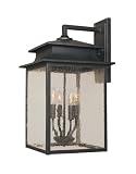 World Imports 9107-42 Sutton Collection 4-Light Outdoor Wall Sconce, Rust