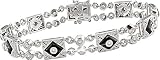 41p0IX0MwzL. SL160  18k Gold 1 1/4ct TDW Diamond and Black Onyx Bracelet (GH, SI)