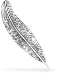Bling Jewelry 925 Sterling Silver Feather Nature Leaf Brooch Pin