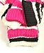 All In One Winter 2 Pc Woven Scarf And Hat Set For Women, Black Image #3