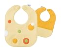 Mod Dots Citrus Baby Leather Bib