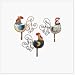 Rooster Wall Hooks - Style 33775