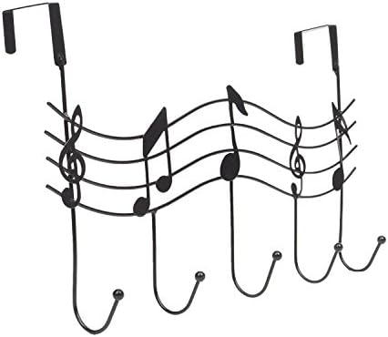 Palace R Over Door 5 Hook Rack Decorative Hanger for Hanging Your Clothes Coat Hat Belt (Black)