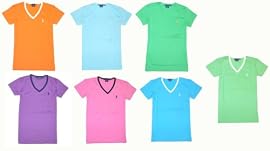 Ralph Lauren Sport Women Pony Logo V-Neck T-shirt