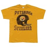 Pittsburgh Steelers - Distressed Helmet Soft T-Shirt