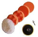 電動ドリル先端 ポリッシング 6点セット 75mm マジックテープ式