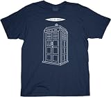 Dr Who Linear Tardis Sci Fi Adult Navy Tee T-shirt