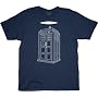 Dr. Doctor Who Police Booth Linear Tardis Navy T-shirt Tee
