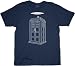 Dr. Doctor Who Police Booth Linear Tardis Navy T-shirt Tee