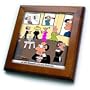 At The Museum Of Larry Fine Art - 8x8 Framed Tile