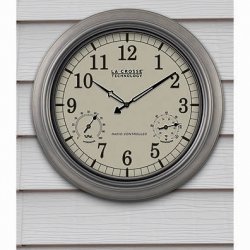 La Crosse Indoor Outdoor Atomic Analog Clock, 18 by La Crosse Technology
