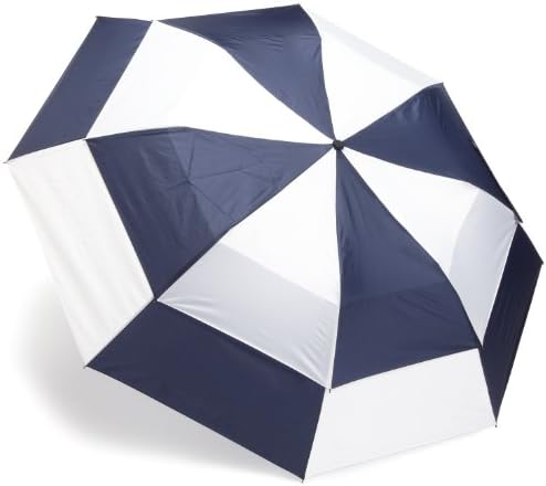 Totes Men's Blue Line  Golf-Size Vented Canopy Compact Umbrella