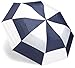 totes Blue Line Golf-Size Vented Canopy Compact Umbrella, Navy/White, One Size