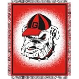 Georgia Bulldogs Triple Woven Jacquard NCAA Throw (019 Focus) by Northwest (48x60) Georgia Bulldogs Triple Woven Jacquard NCAA Throw (019 Focus) by