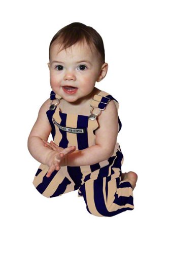 Infant Navy/Old Gold Game Bibs Overalls