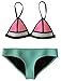 MUXILOVE Women Neoprene Wet Suit Top & Bottom Bikini Swimsuit Swimwear