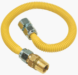 Brass Craft CSSC12E-48P 5/8 O.D. Gas Connector - 3/4 M.I.P. (1/2 F.I.P.) Safety+PLUS x 3/4 F.I.P.
