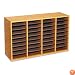 Safco Wood Adjustable Compartment Literature Organizer, 36 Compartments, 39.25 Inches Width x 16.25 Inches Height, Medium Oak (9424MO)