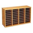 Safco Products Wood Adjustable Literature Organizer, 36 Compartment, Oak (9424MO)